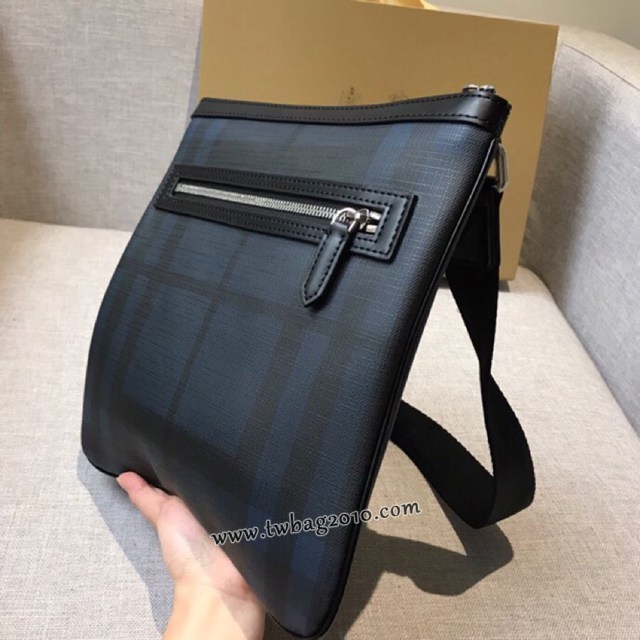 Burberry專門店新款單肩斜挎包 巴寶莉London格紋男士單肩斜挎包 yxb1296